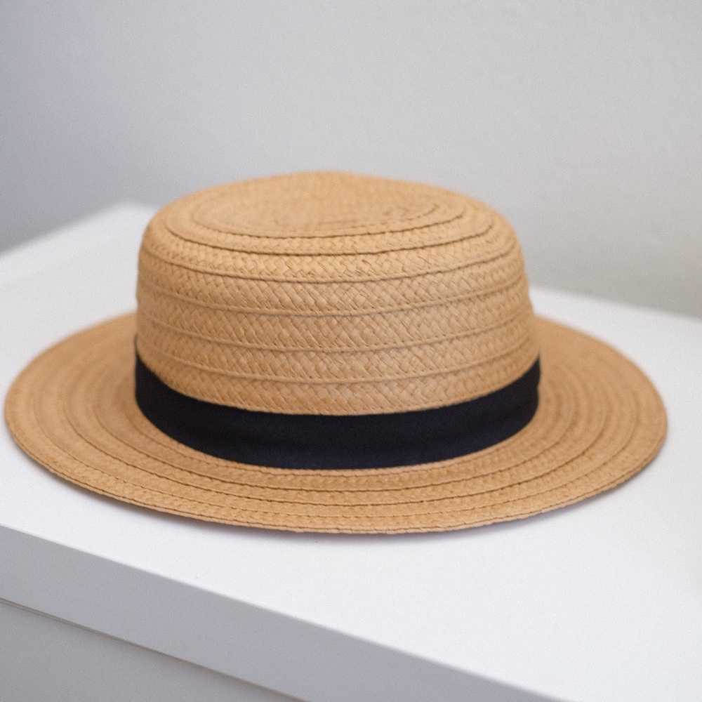 Hinge Straw Boater Hat